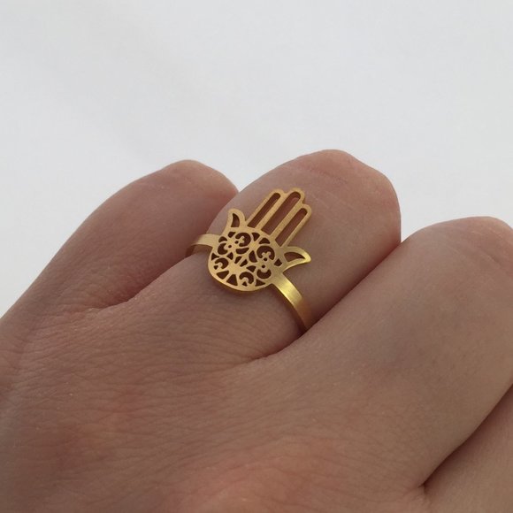 Jewelry - Hamsa hand protection against the evil ring